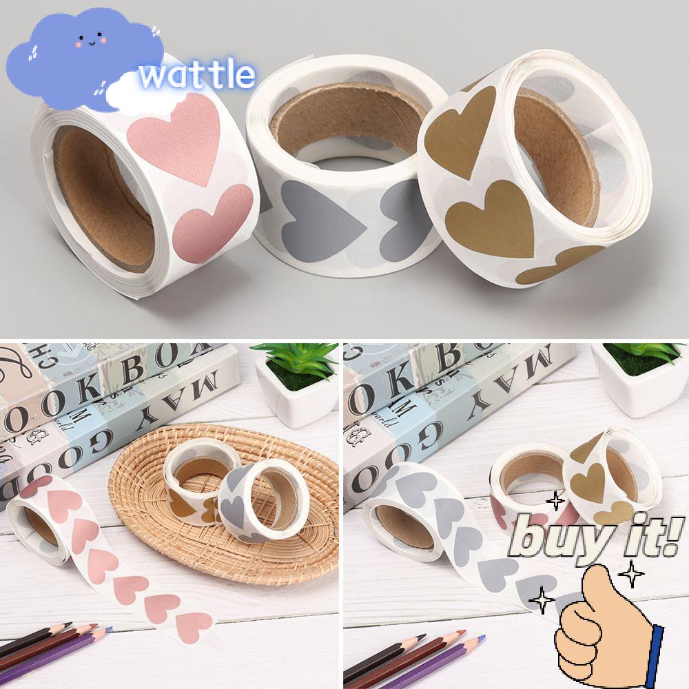 WATTLE Set 300 Tấm Thẻ Dán Hình Trái Tim Trang Trí Tiệc Cưới