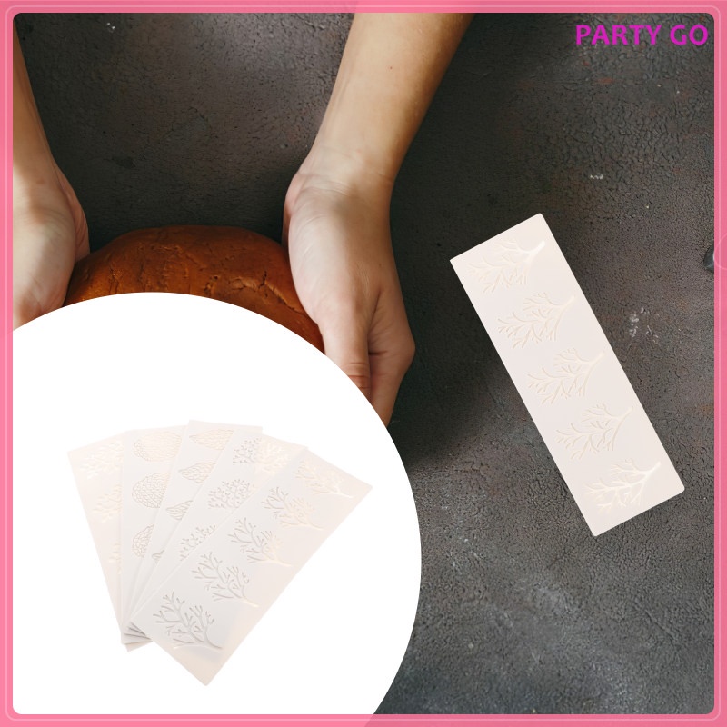 Set 5 Khuôn Silicone Nhấn Bánh Hình Ren Hoa