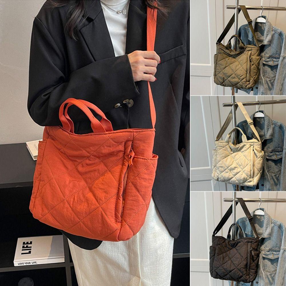 UUMIR Túi Đeo Chéo Vai Sức Chứa Lớn Bằng Vải Cotton Chần Bông Thời Trang Mùa Đông