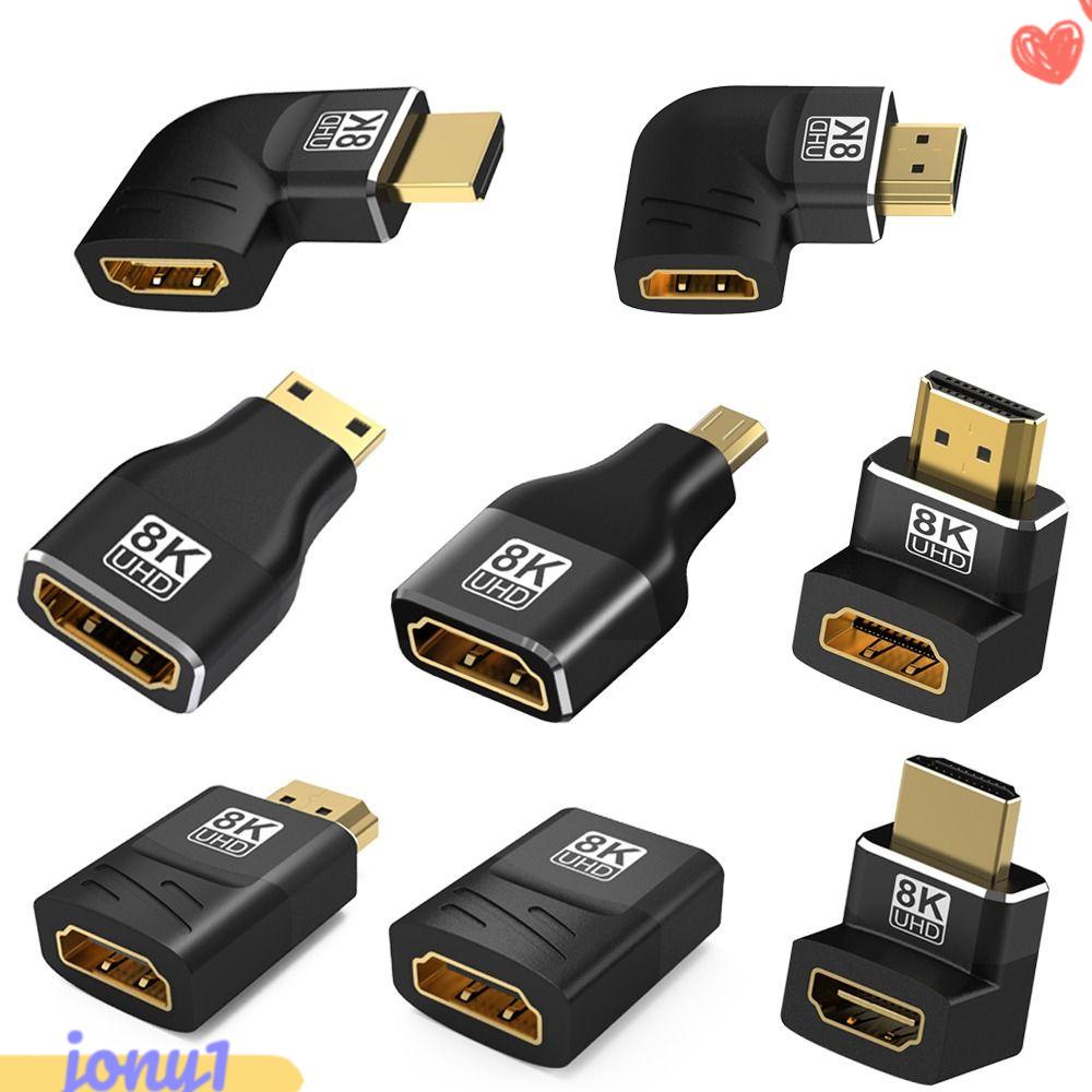 JONYE Set 3 Bộ Chuyển Đổi HDMI 8K 60HZ HDTV Mini / Micro HD Góc Phải Chuyên Dụng
