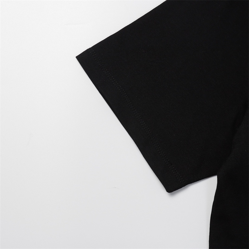 G66-áo Thun Tay Ngắn Cổ Tròn In Chữ Cái Đôi Màu Cầu Vồng Mới