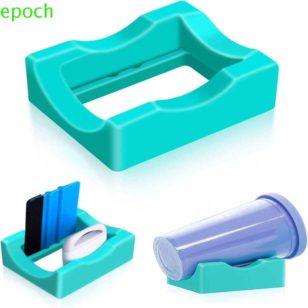 EPOCH Giá Đỡ Cốc Thủy Tinh Chống Trượt Tiết Kiệm Không Gian Chống Bỏng Có Ngăn Đựng Thẻ