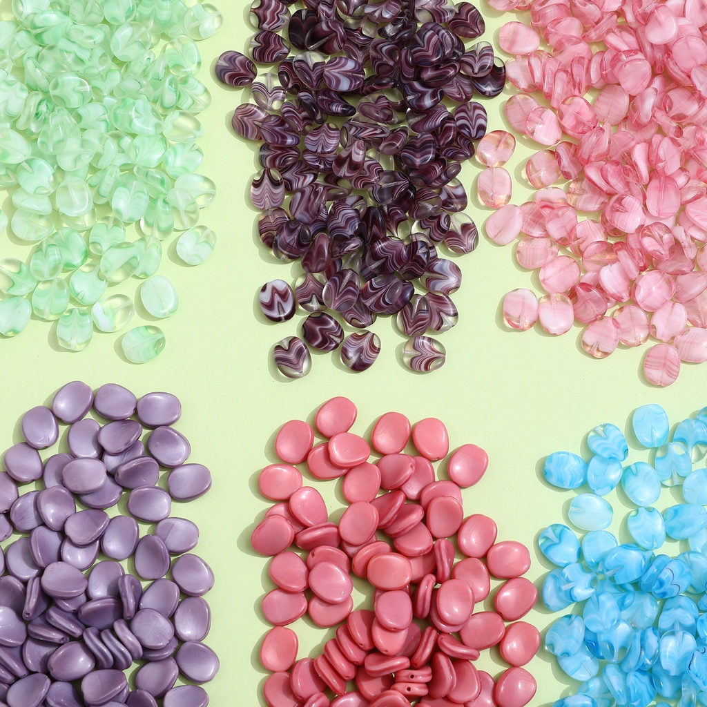 Set 10 Kẹp Tóc Kính Dạng Xoắn Màu Gradient Nhập Khẩu