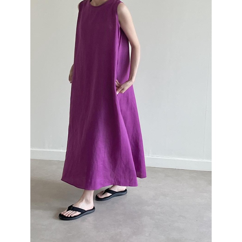 Đầm Dài Không Tay Cổ Tròn Dáng Ôm Thời Trang Mùa Hè 2023 Dành Cho Nữ