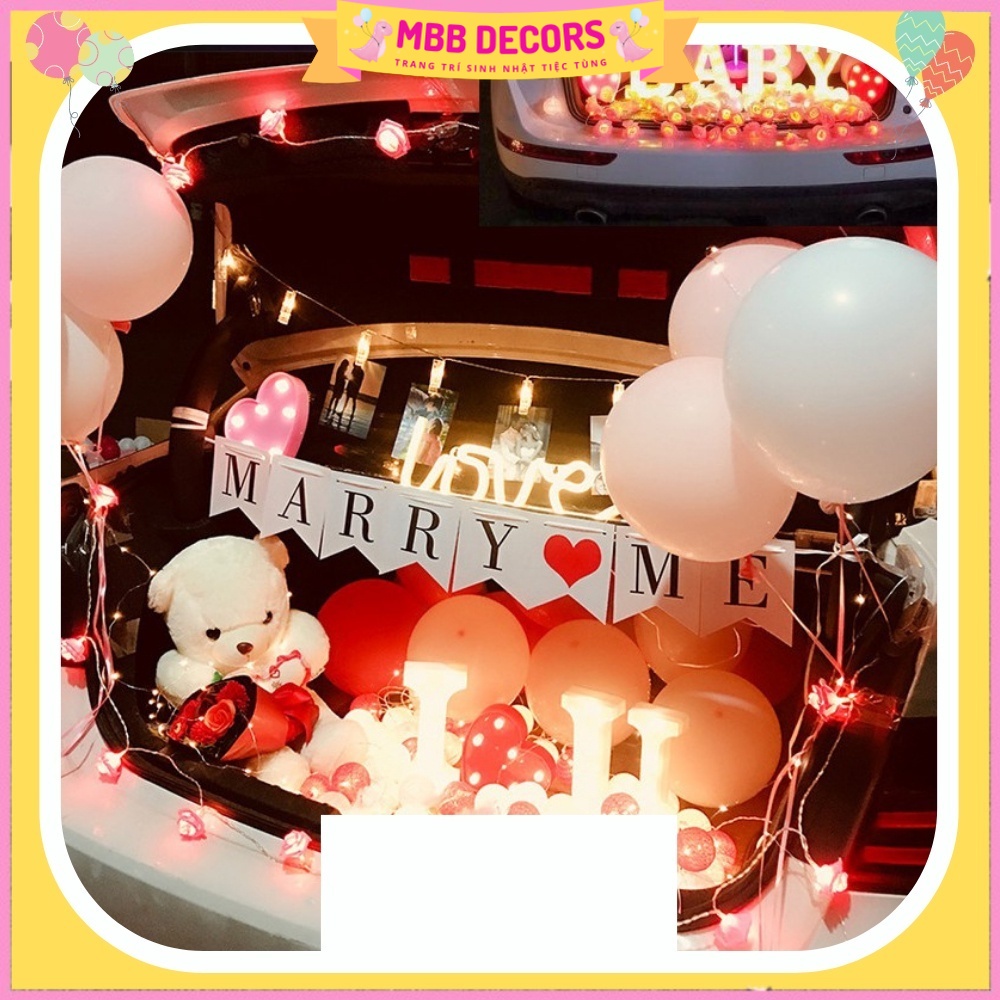 Dây Chữ MARRY ME, I LOVE YOU, HAPPY WEDDING Trang Trí Đám Cưới, Phòng Cưới, Cầu Hôn