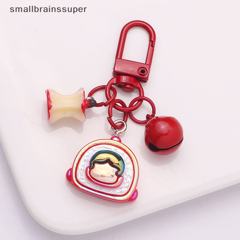 Móc Chìa Khóa Bằng Resin Hình Bánh Donut / Thỏ Hoạt Hình Mini Dễ Thương Sáng Tạo Dành Cho Cặp Đôi / Nam Nữ SBS