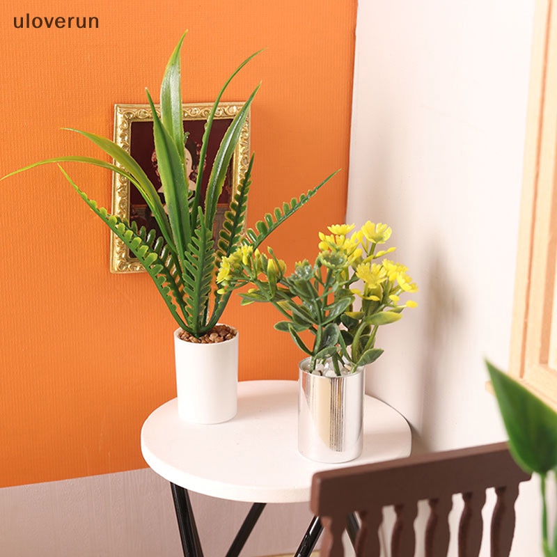 Mô Hình Chậu Cây Mini Tỉ Lệ 1: 12 Dùng Trang Trí Nhà Búp Bê