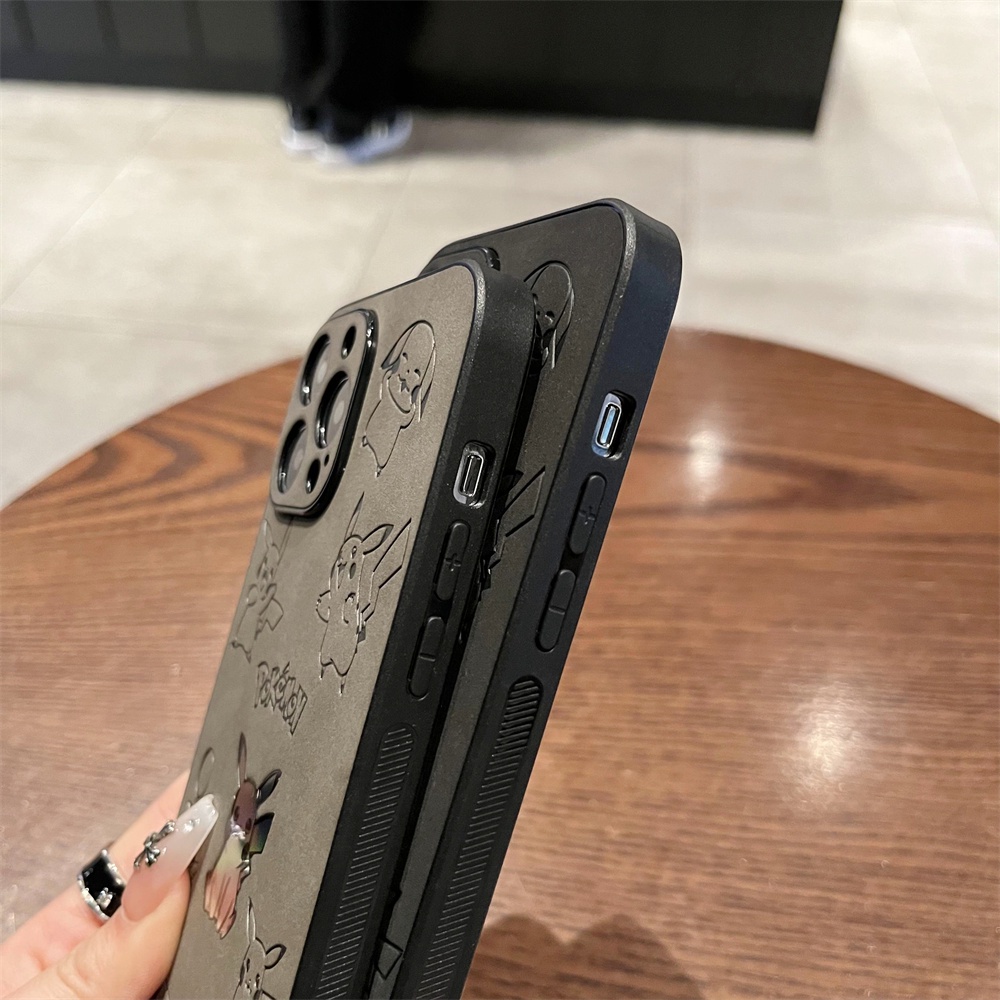 Ốp Điện Thoại Da PU In Hình Pikachu Sang Trọng Cho IPhone 11 Pro 14 12 11 13 Pro MAX 7 8 Plus XS MAX XR X XS 13 12 14 Pro 14