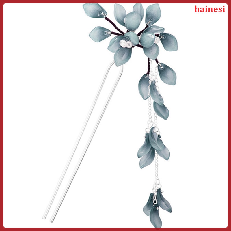 Trâm Cài Tóc Bằng Kim Loại Phối Tua Rua Phong Cách Trung Hoa Cho Nữ