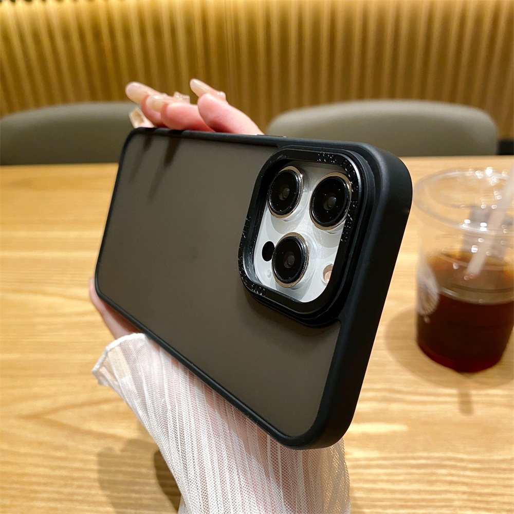 Ốp Điện Thoại silicone acrylic Cứng Nhám Chống Dính Vân Tay Cho iPhone 12 11 Pro Max X XR Xs Max premium