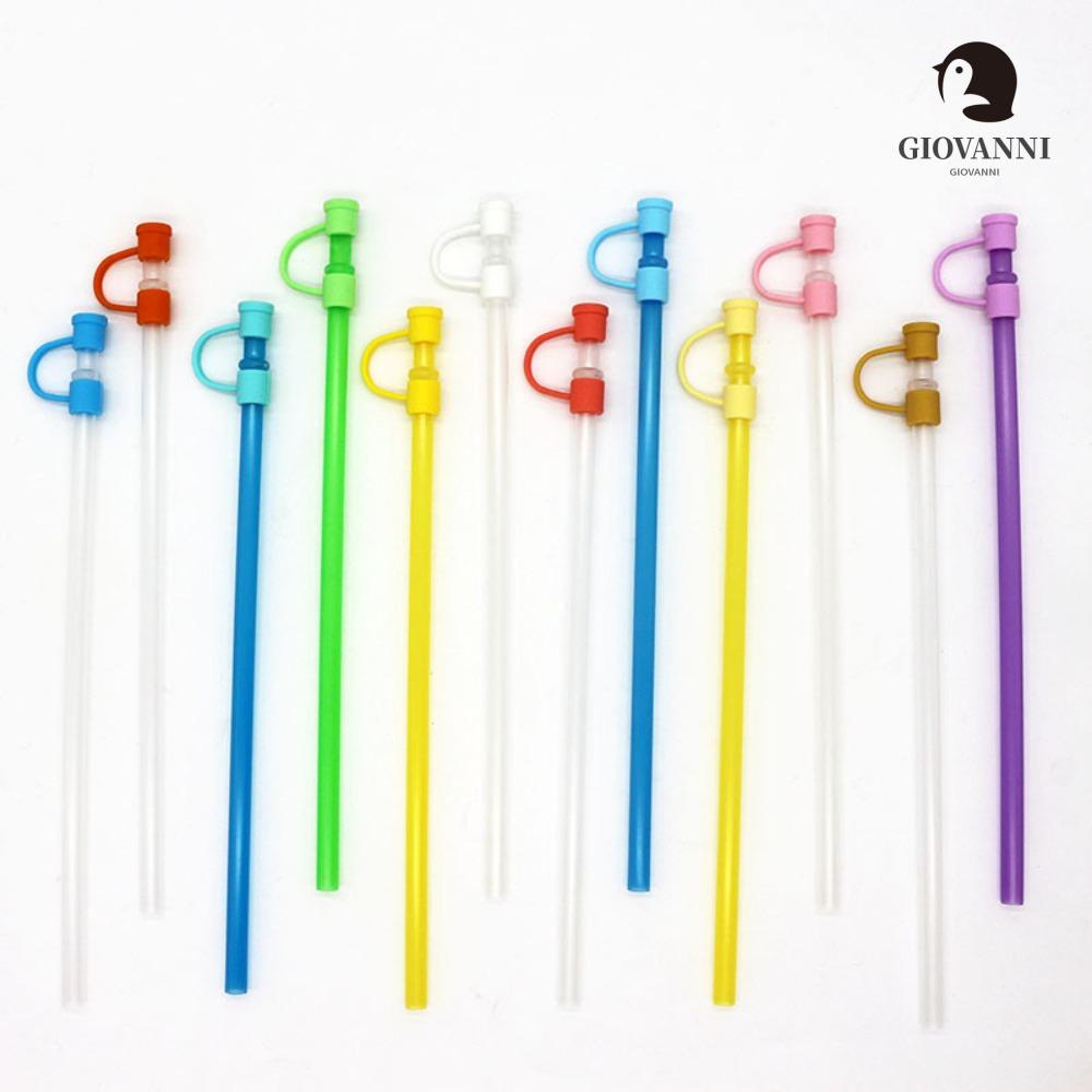 GIOVANNI Bộ 6 Nắp Rơm Bằng Silicone Chống Bụi 8mm Cho Ống Hút