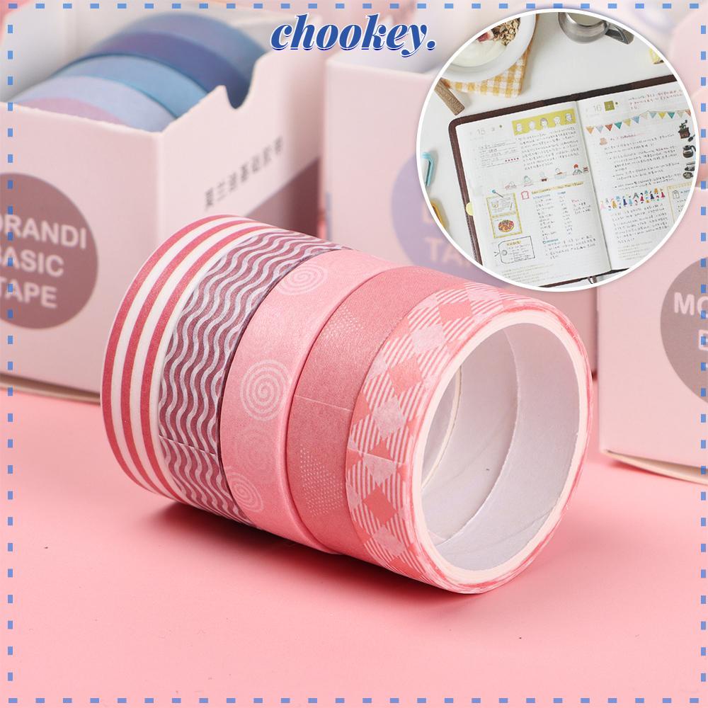 CHOOKEY Set Cuộn Băng Dính Washi Họa Tiết Hoạt Hình Trang Trí Sổ Tay DIY