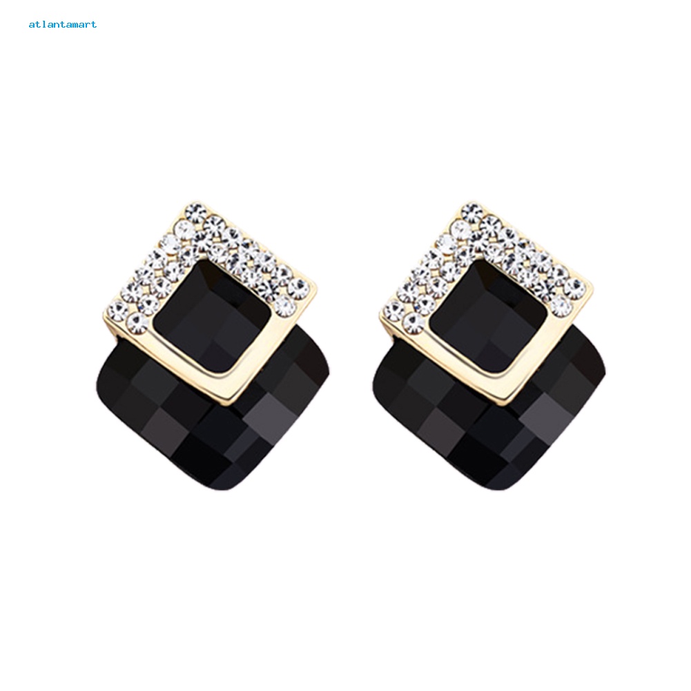 Túi Đựng Đồ Dùng Cao Cấp Tiện Dụng| Bông Tai ĐíNh Đá HìNh Vuông Sang TrọNg