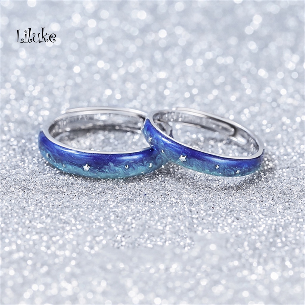 Nhẫn Đồng Hở Họa Tiết Bầu Trời Sao Độc Đáo