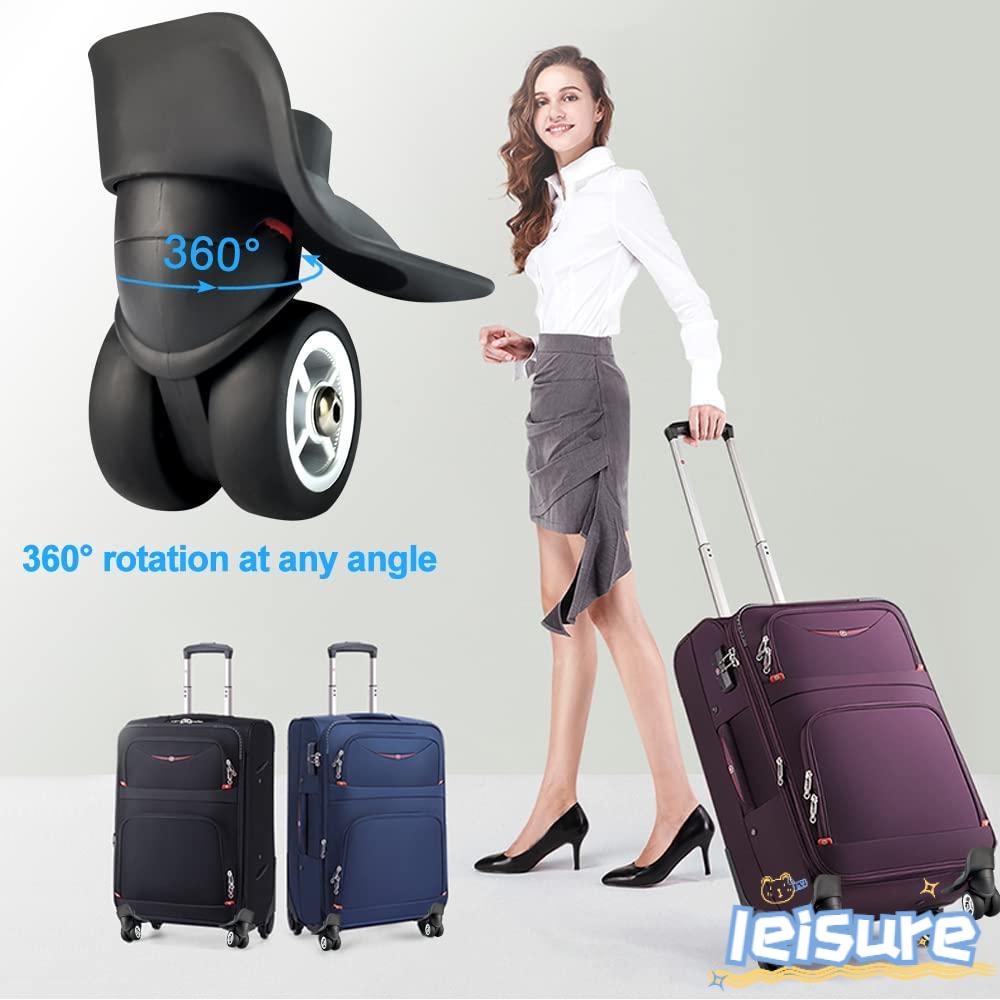 LEISURE Bánh Xe Nhựa Màu Xám / Đen / Trắng Không Gây Tiếng Ồn Cho Vali