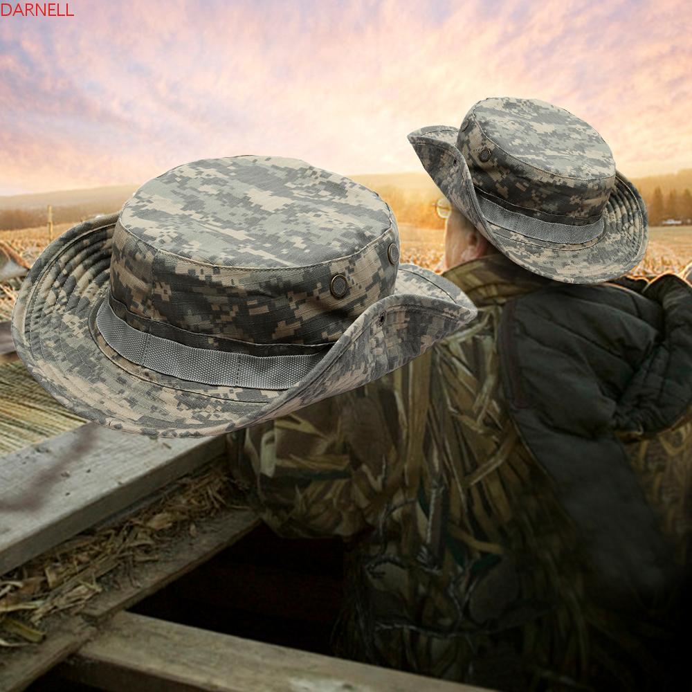 DARNELL Mũ Bucket Chống Nắng Tia UV Họa Tiết Rằn Ri Thời Trang Cho Nam