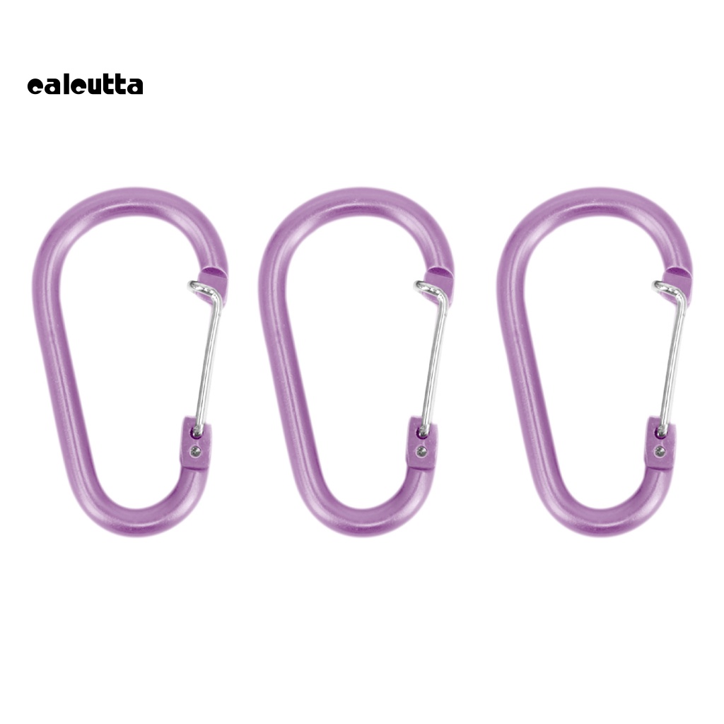 Bộ 3 Móc Khóa Chữ D Bằng Hợp Kim Nhôm Chống Thấm Nước Tiện Dụng Mang Theo Du Lịch Cắm Trại