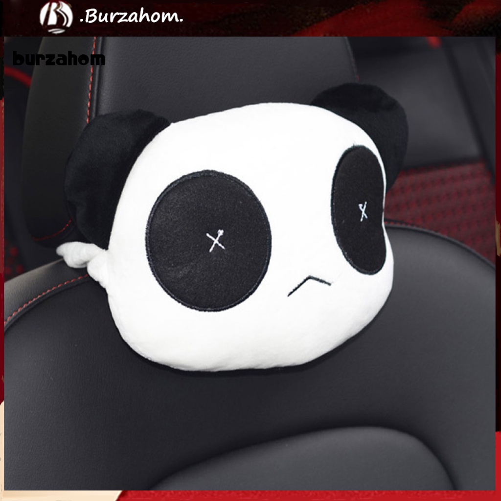 Gối Tựa Đầu Hình Gấu Trúc Bằng Cotton PP Phủ Lông Dễ Thương Tiện Dụng Cho Xe Hơi