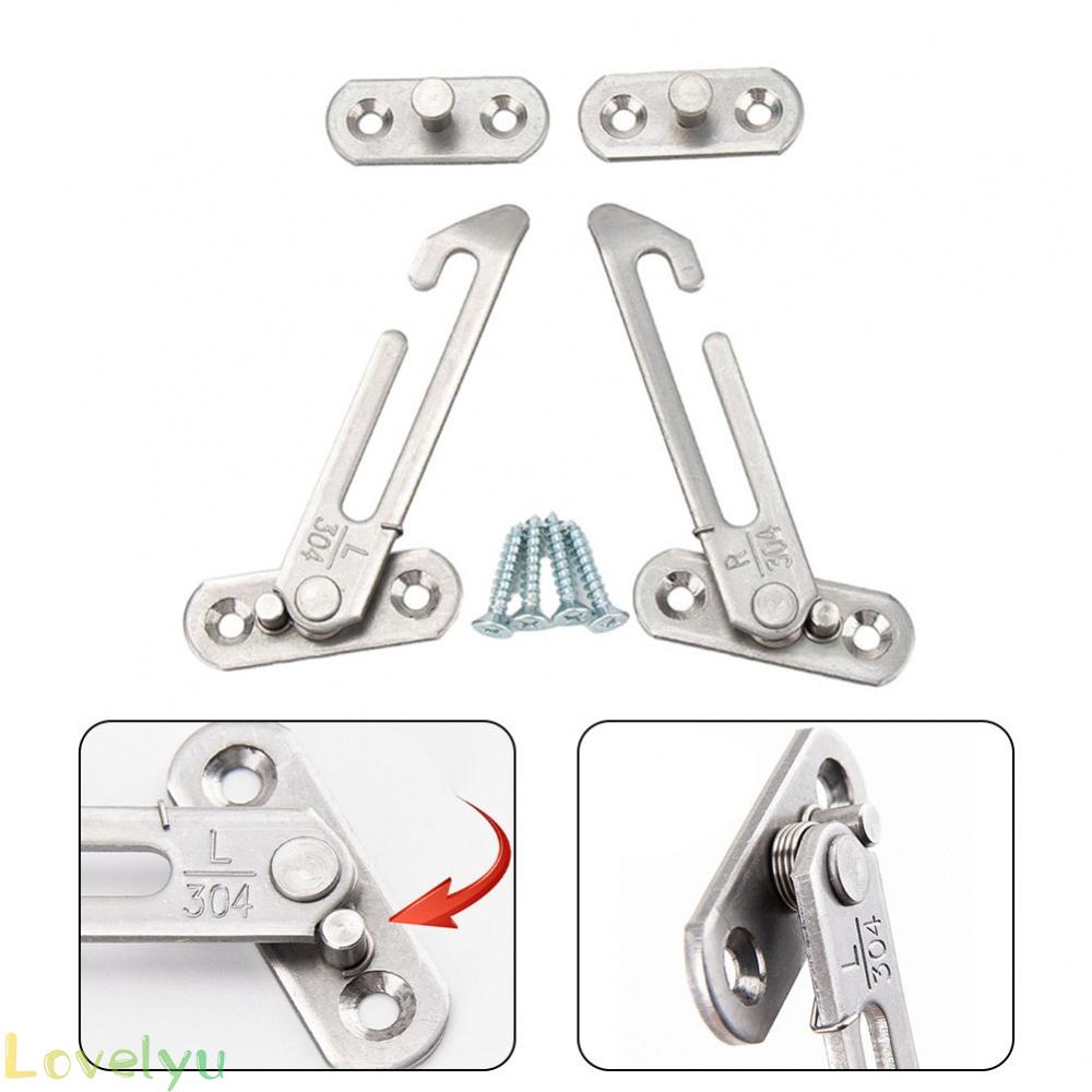 ⭐READY STOCK ⭐2x Stainless Steel Automatic Limiter Casement Left And Right Wind Support Buckle