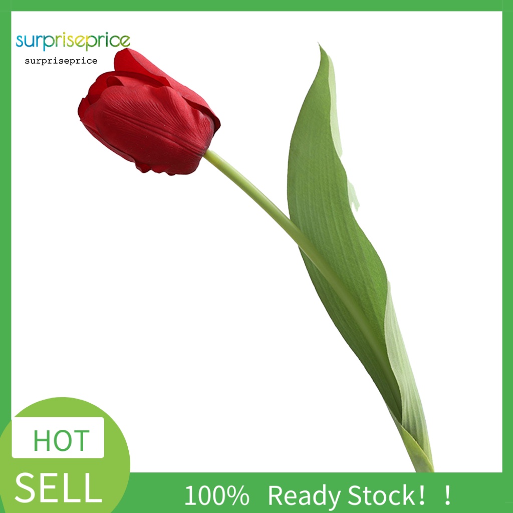 Hoa Tulip Nhân Tạo Bằng Lụa Màu Sắc Tươi Sáng Đa Ứng Dụng Cho SPA