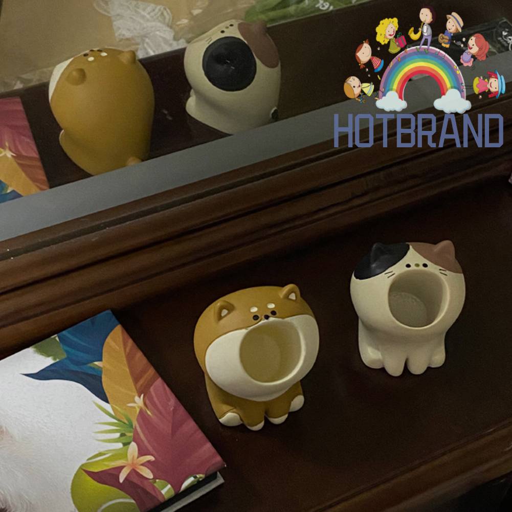 Hộp Đựng Bút / Cọ Trang Điểm Để Bàn Họa Tiết Hoạt Hình Dễ Thương