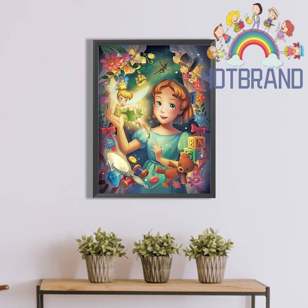 Tranh Đính Đá Kim Cương Toàn Bộ 5D DIY Hình Vẽ Tinker Bell