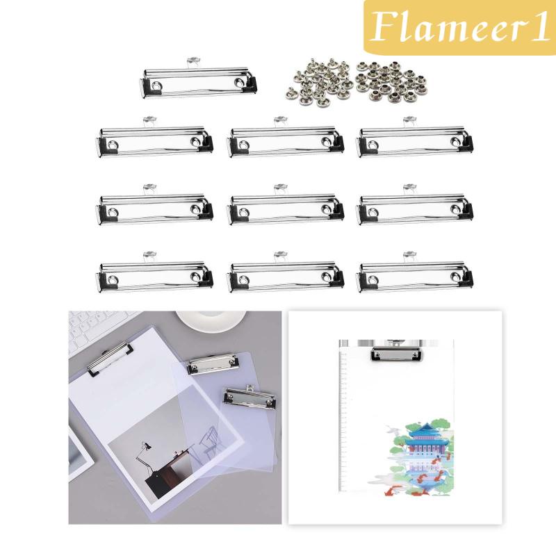 Set 10 Kẹp Sắt Kẹp Tài Liệu Với Chân Cao Su Tiện Dụng