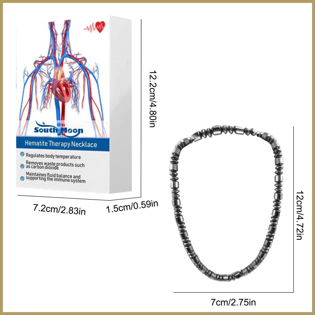 Vòng cổ Đá Hematite Phong Cách Punk Hip Hop Cho Nam