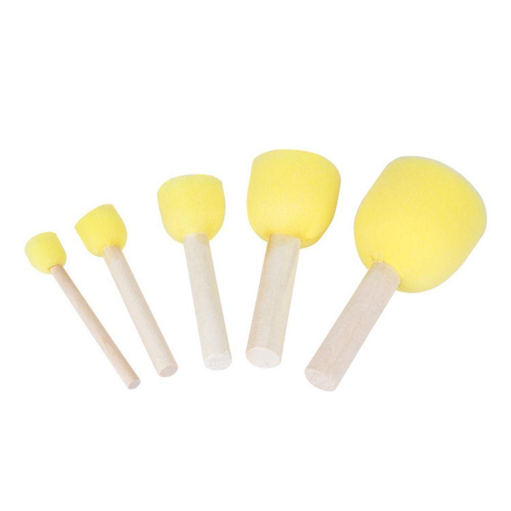 ANEMONE Bộ Dụng Cụ Con Lăn Sơn Thủ Công DIY Bằng Xốp EVA Hình Hoa Cho Trẻ Mẫu Giáo