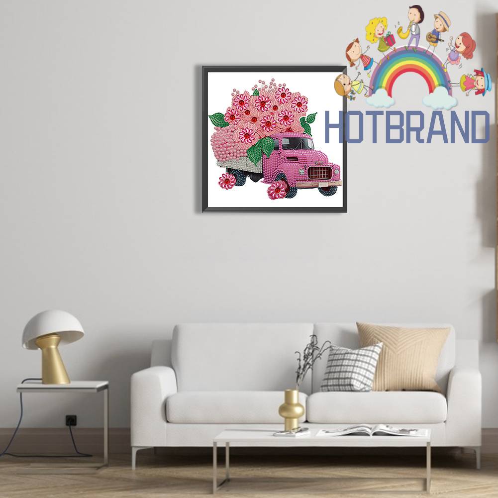 Bộ Tranh Đính Đá 5D Họa Tiết Xe Hơi Phong Cách Vintage Độc Đáo DIY Dùng Trang Trí