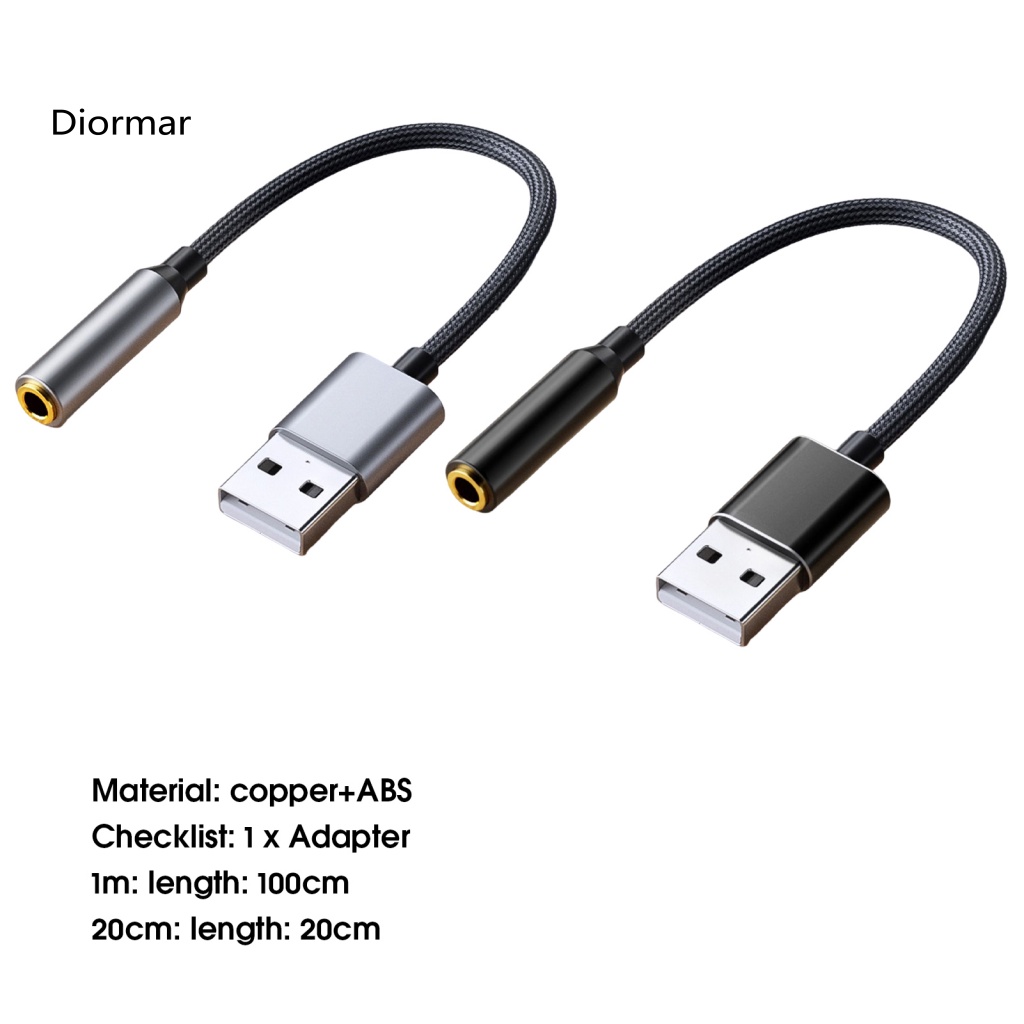 Thẻ Âm Thanh Chuyển Đổi USB Sang 35mm 2 Trong 1 Cho Laptop