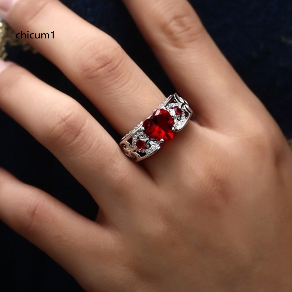 Nhẫn Hợp Kim Hình Trái Tim Phong Cách Châu Âu Lãng Mạn Cho Nữ