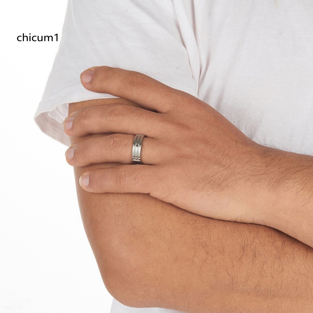 Nhẫn Mạ Điện Đơn Giản Sáng Bóng Hợp Thời Trang Cho Nam