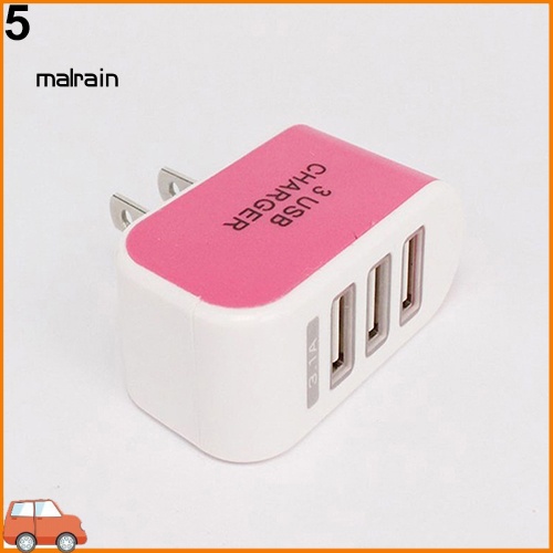 Bộ Sạc Điện Thoại / Máy Tính Bảng 3 Cổng USB Tiện Dụng Mang Theo Du Lịch