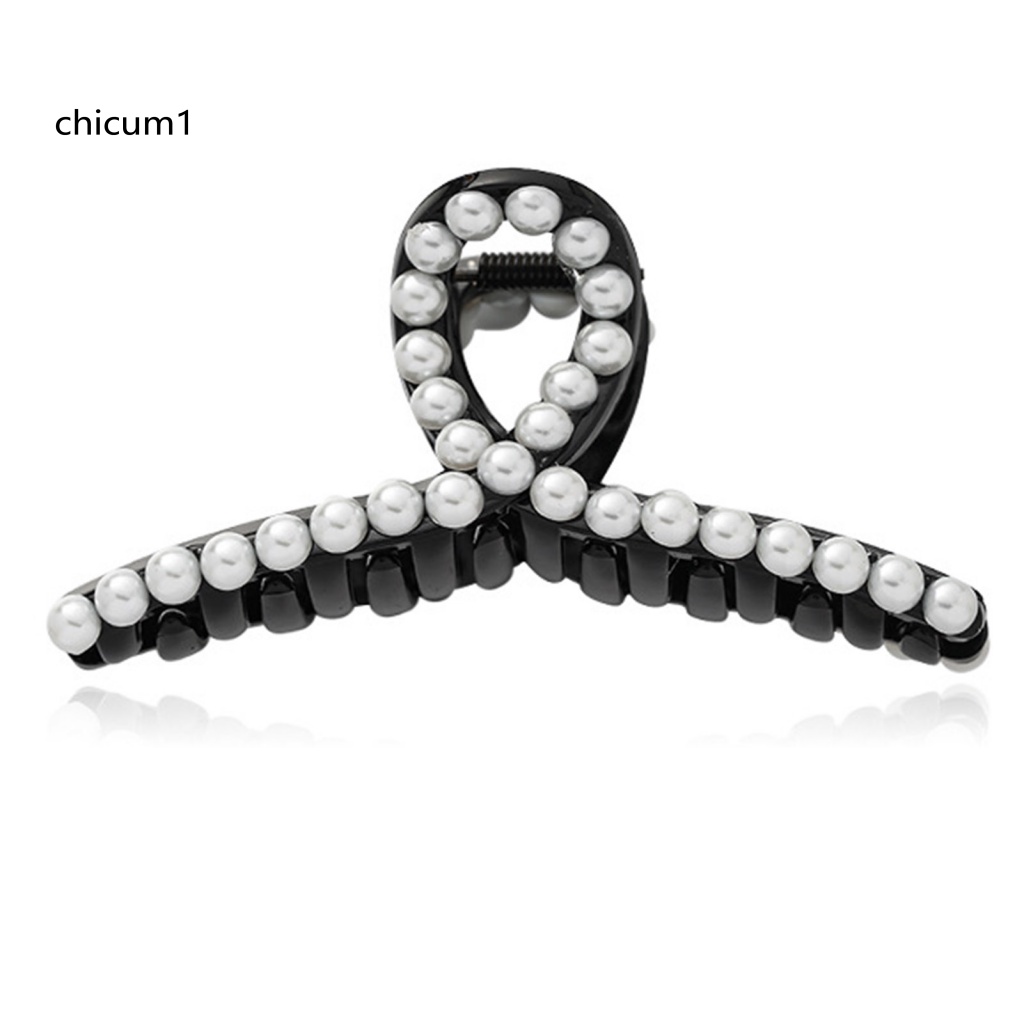 Kẹp Tóc Càng Cua Đính Ngọc Trai Giả Kích Thước Lớn Cho Nữ