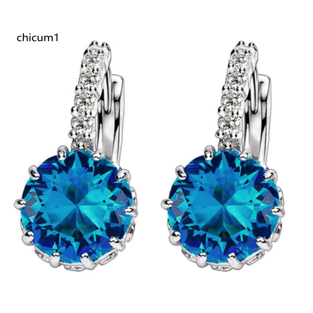 Khuyên Tai Nữ Mạ Vàng Đính Đá Sang Trọng