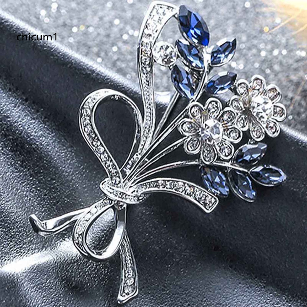 Ghim Cài Áo Hình Hoa Đính Đá Nhân Tạo Thời Trang Cho Nữ