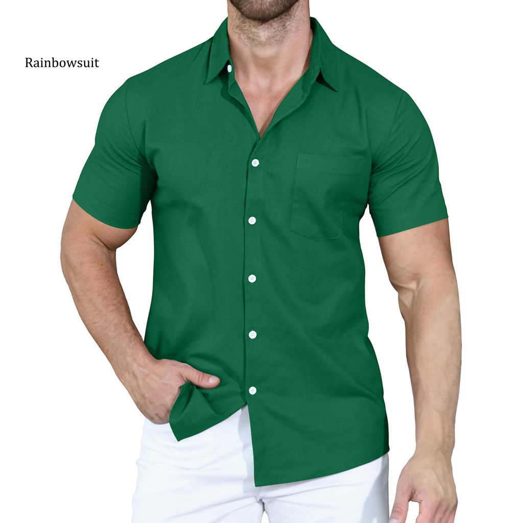 Áo Thun Tay Ngắn Cổ Bẻ Chất Liệu Polyester Chống Nhăn Không Phai Màu Thời Trang Mùa Hè Cho Nam