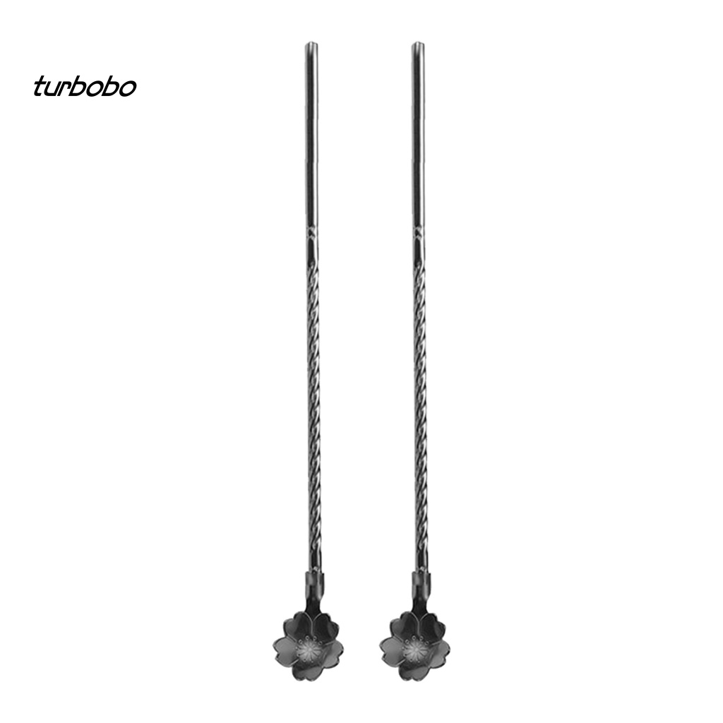 Set 2 Muỗng Ống Hút Có Thể Tái Sử Dụng Tiện Lợi Du Lịch