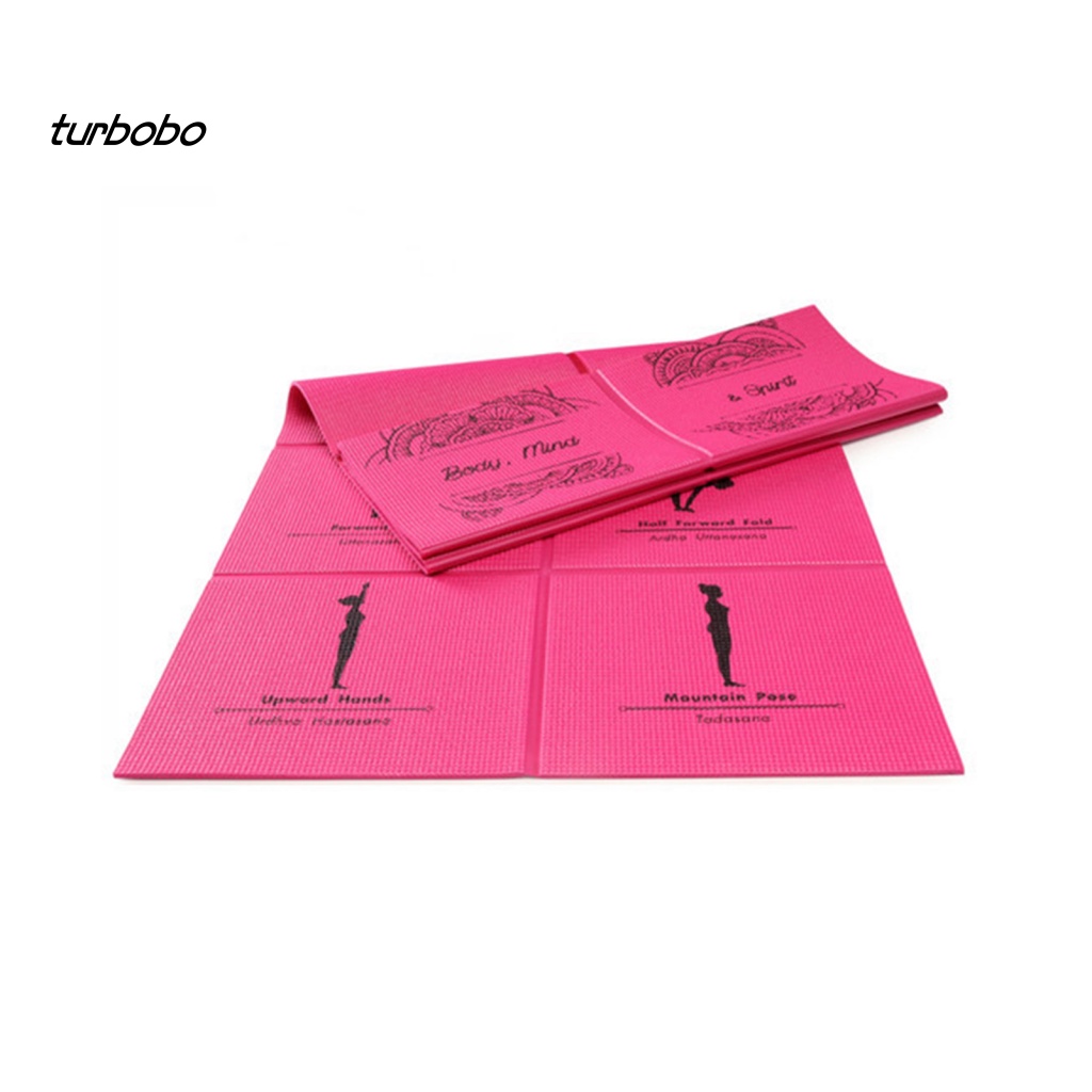 Thảm Tập Yoga Bằng PVC Dày Dặn Chống Trượt Hình Chữ Nhật Có Thể Gấp Gọn