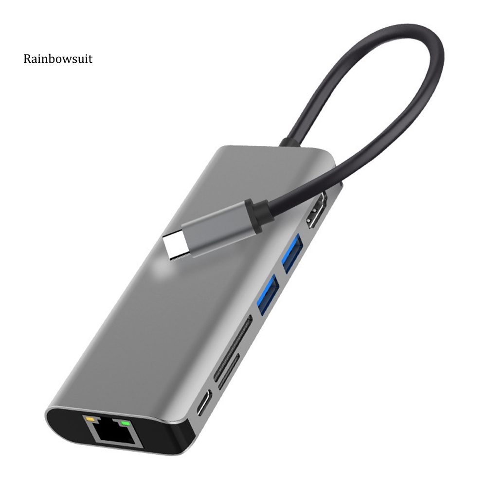 Đế Sạc Nhanh 7 Trong 1 Chuyển Đổi Type-c Sang HDMI-c / USB 30 Hub / RJ45 / PD / TF