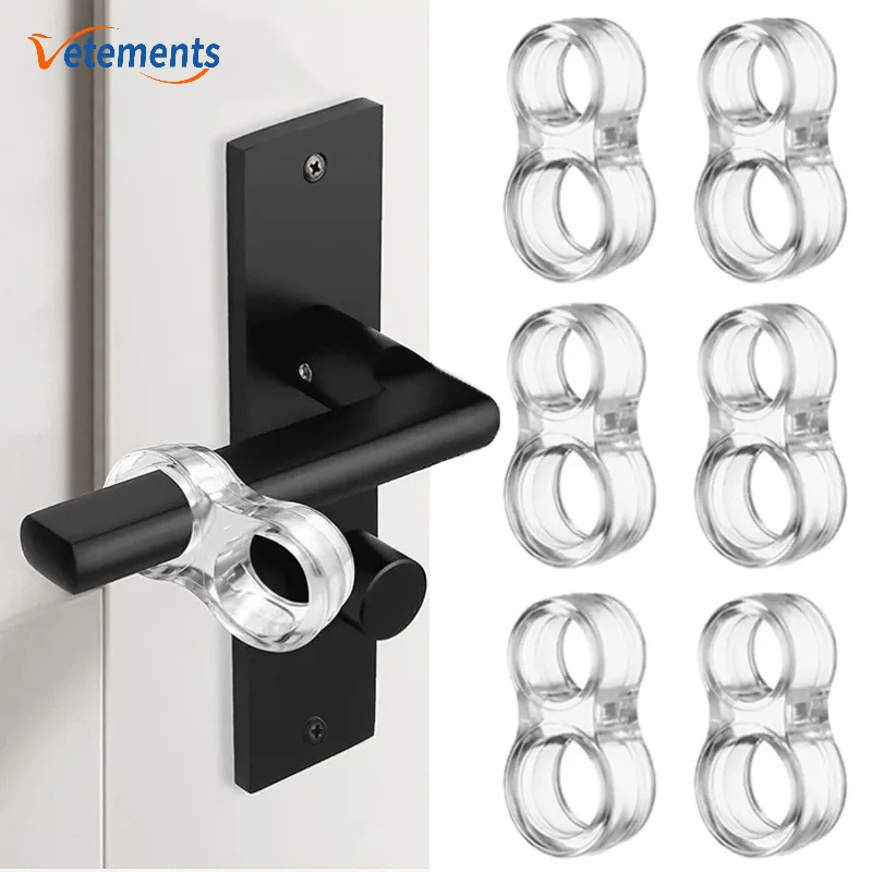 Đệm Lót Tay Nắm Cửa Bằng PVC Trong Suốt Chống Sốc Chống Va Chạm Có Thể Tái Sử Dụng