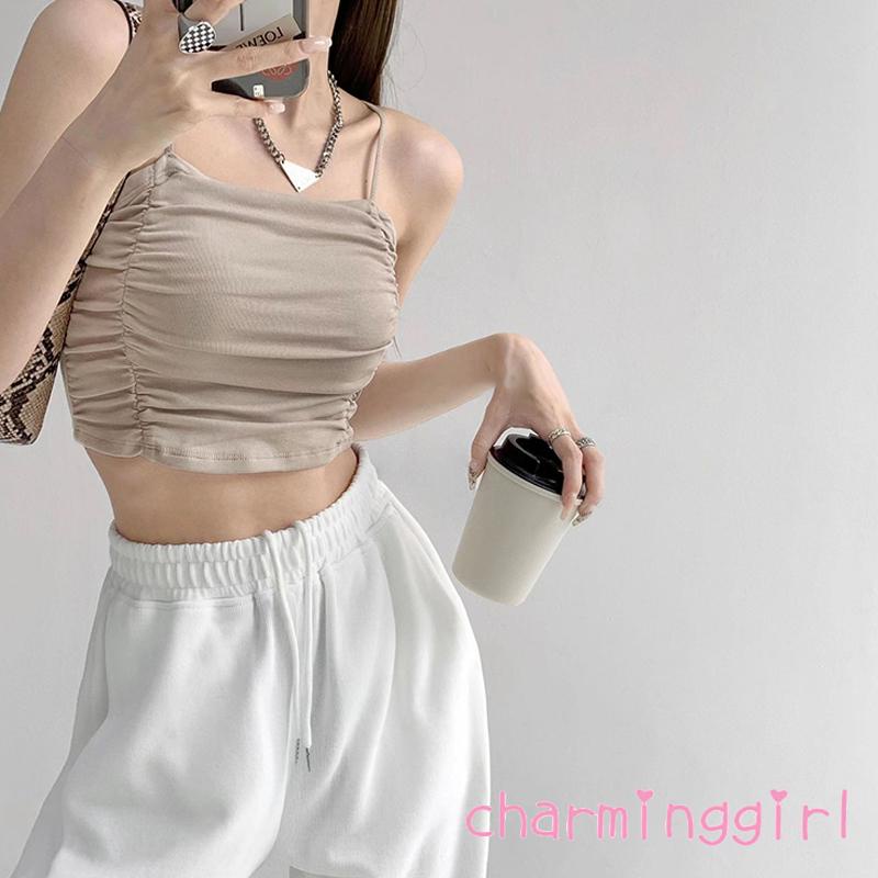 Áo Hai Dây Mùa Hè Có Đệm Ngực Gợi Cảm Cho Nữ