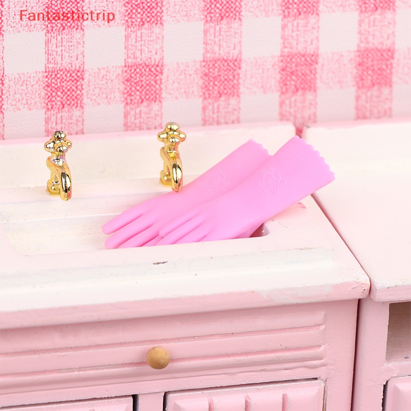 1 Đôi Găng Tay Làm Bánh / Giặt Đồ Chơi Búp Bê Cỡ 1 / 6 Mới