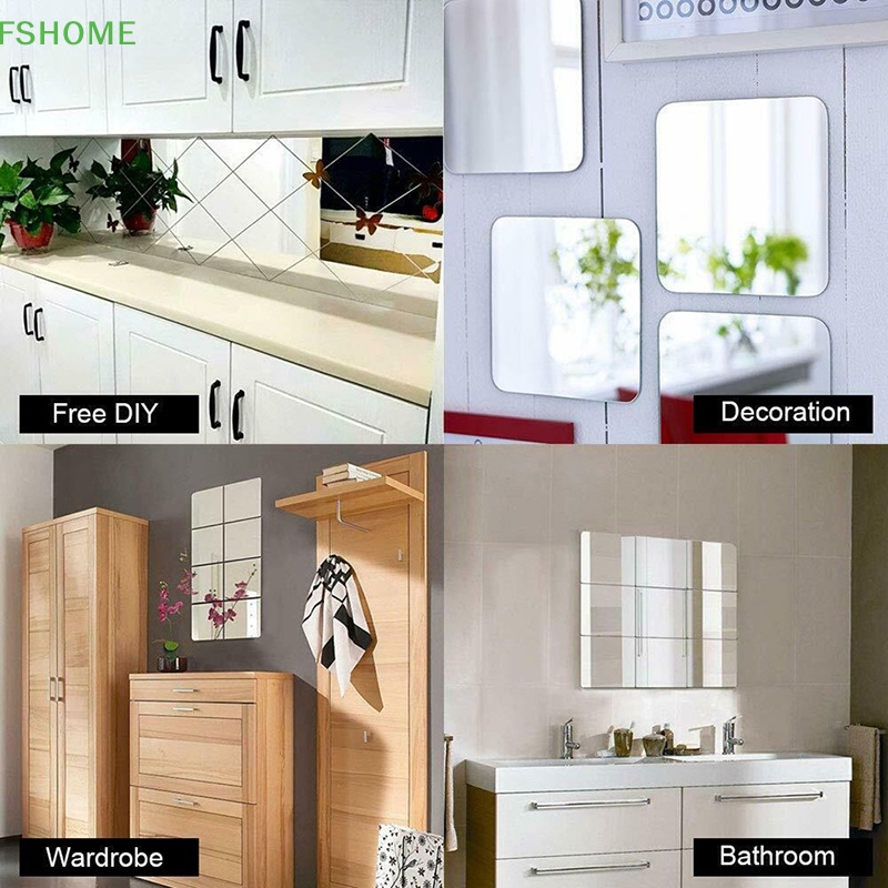 16 Miếng Dán Tráng Gương Trang Trí Nhà Cửa