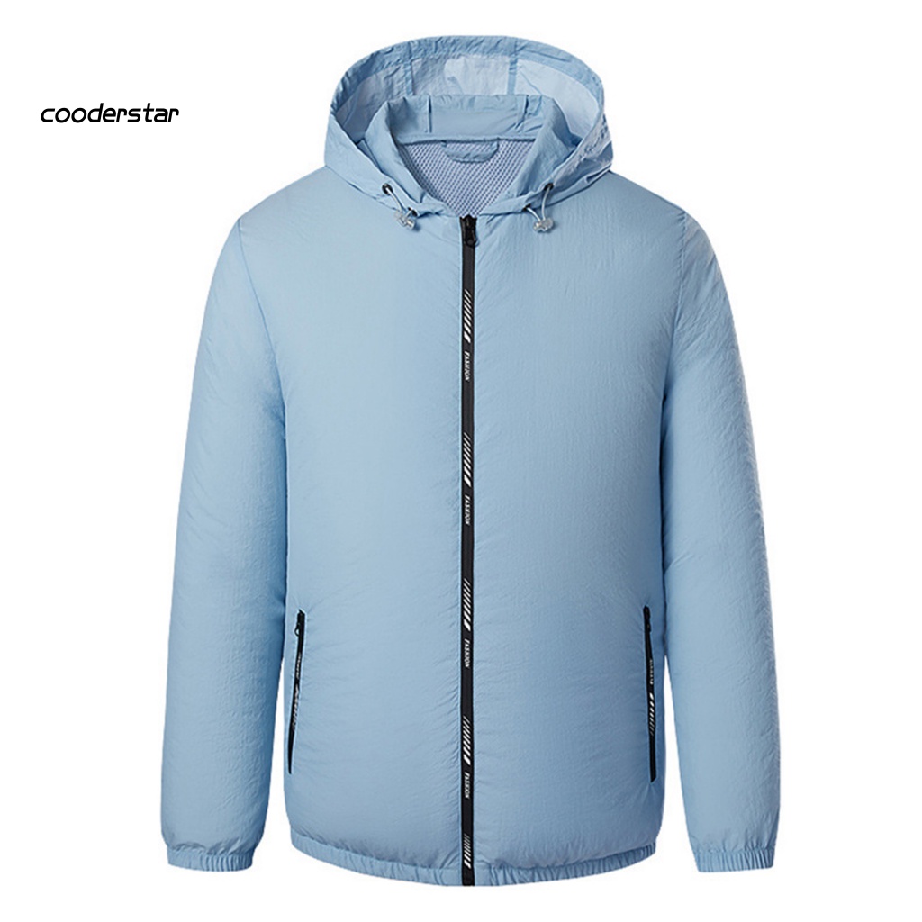 Áo Khoác Tay Dài Có Mũ Trùm Đầu 3 Tốc Độ Điều Hòa Làm Mát Thời Trang Đường Phố Cho Nam