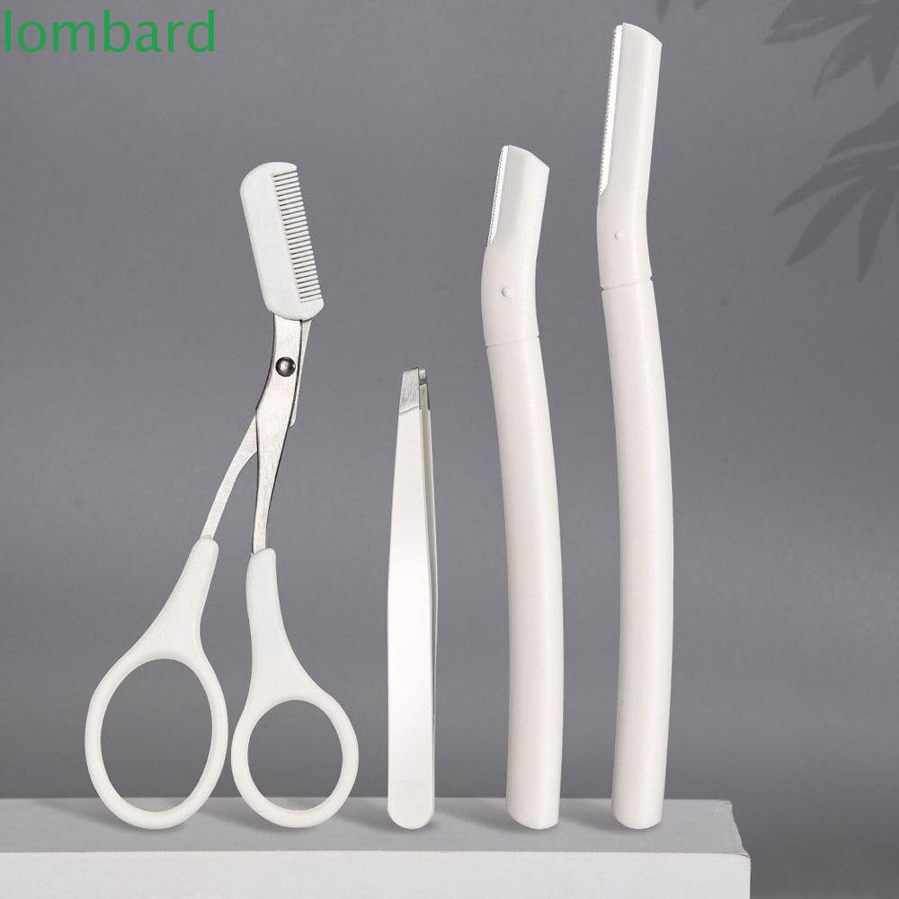 LOMBARD Bộ Dụng Cụ Tỉa Lông Mày Bằng Thép Không Gỉ Tiện Dụng Cho Nữ