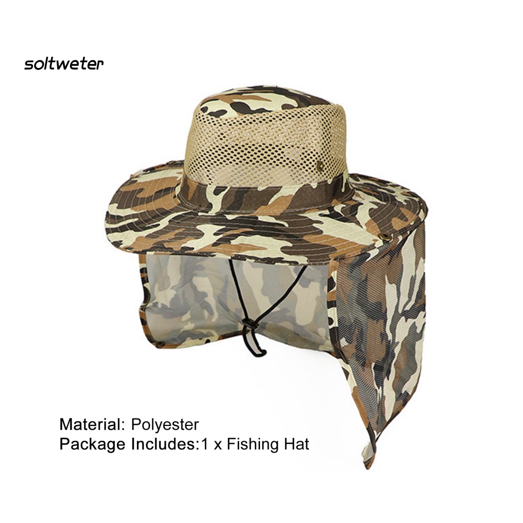 Mũ Bucket Vành Rộng Hấp Thụ Mồ Hôi Chống Tia UV Họa Tiết Rằn Ri Dùng Khi Đi Câu Cá / Leo