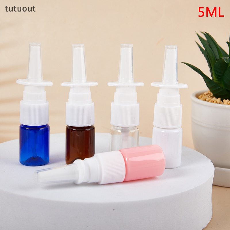 1 Chai Nhựa Rỗng Trong Suốt 5ml Dạng Bơm Dùng Để Đựng Dung Dịch Vệ Sinh Mũi / Mũi