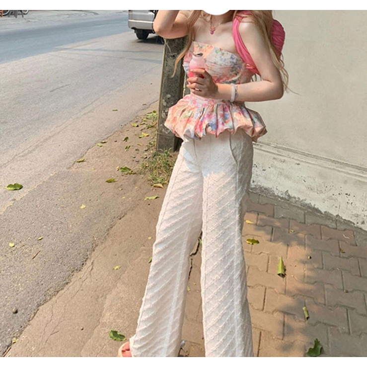 [Hàng Có Sẵn] Áo Ống Sát Nách Dạng Ống Nhỏ Siêu Hot Phong Cách Pháp Ngọt Ngào Cho Nữ